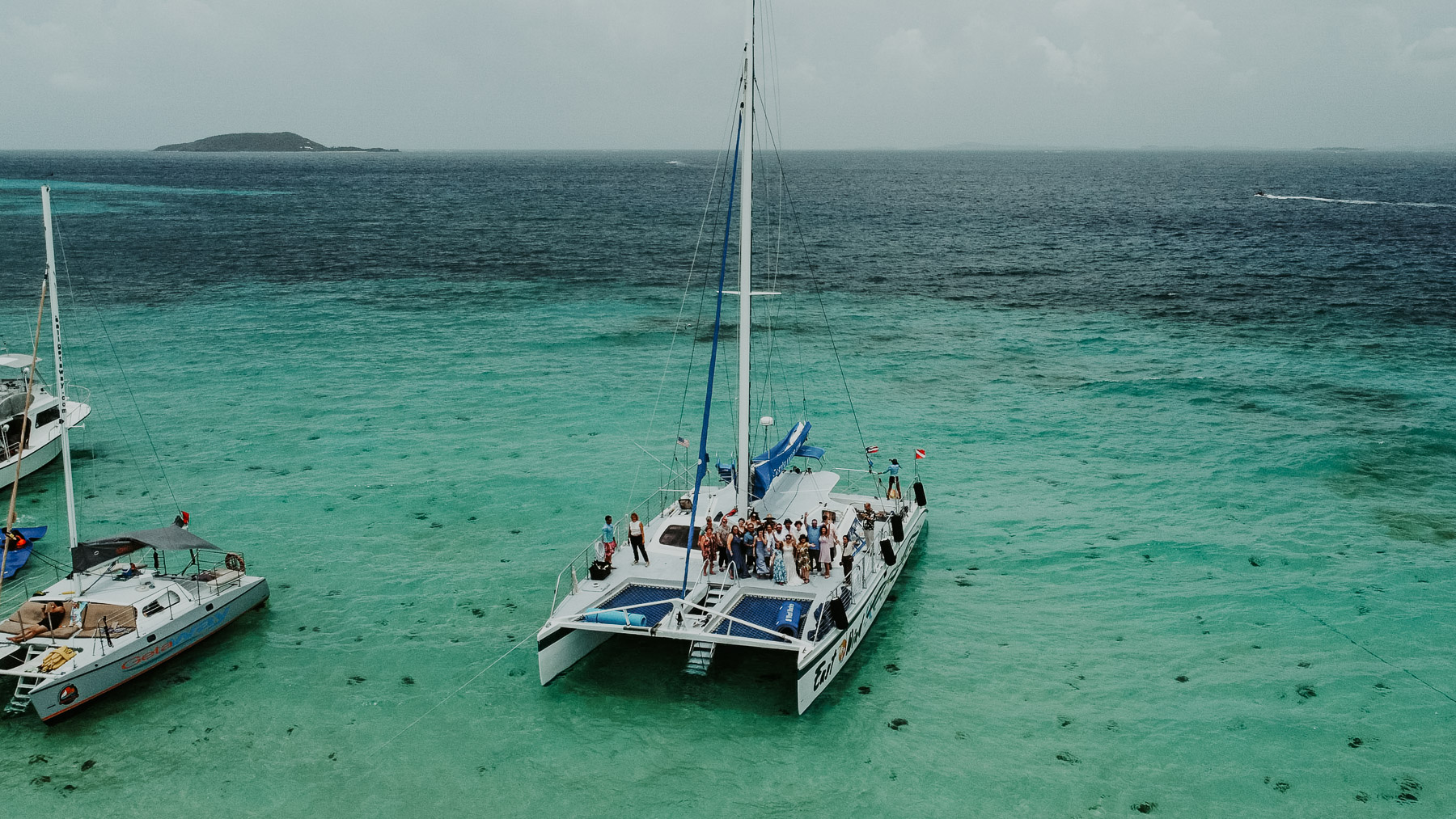 A Dreamy Puerto Rico Micro Wedding on a Catamaran Near Icacos Island 