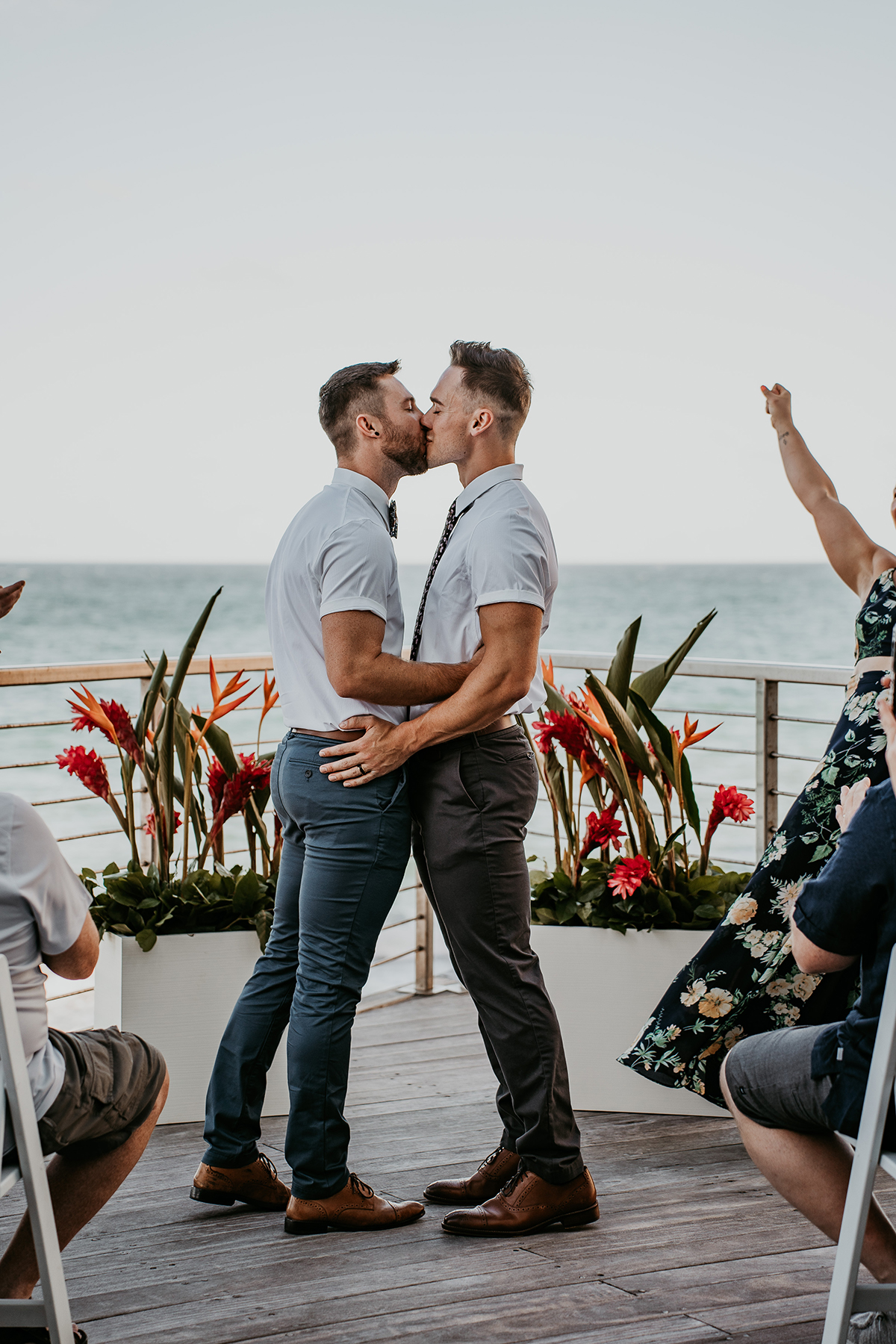 Grooms first kiss in Puerto Rico Micro Wedding