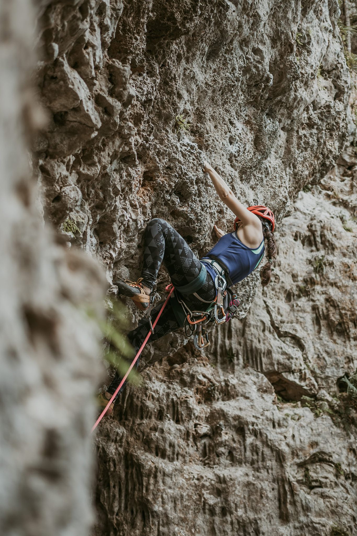 Nilka Gissell Photographer rock climbing outdoors