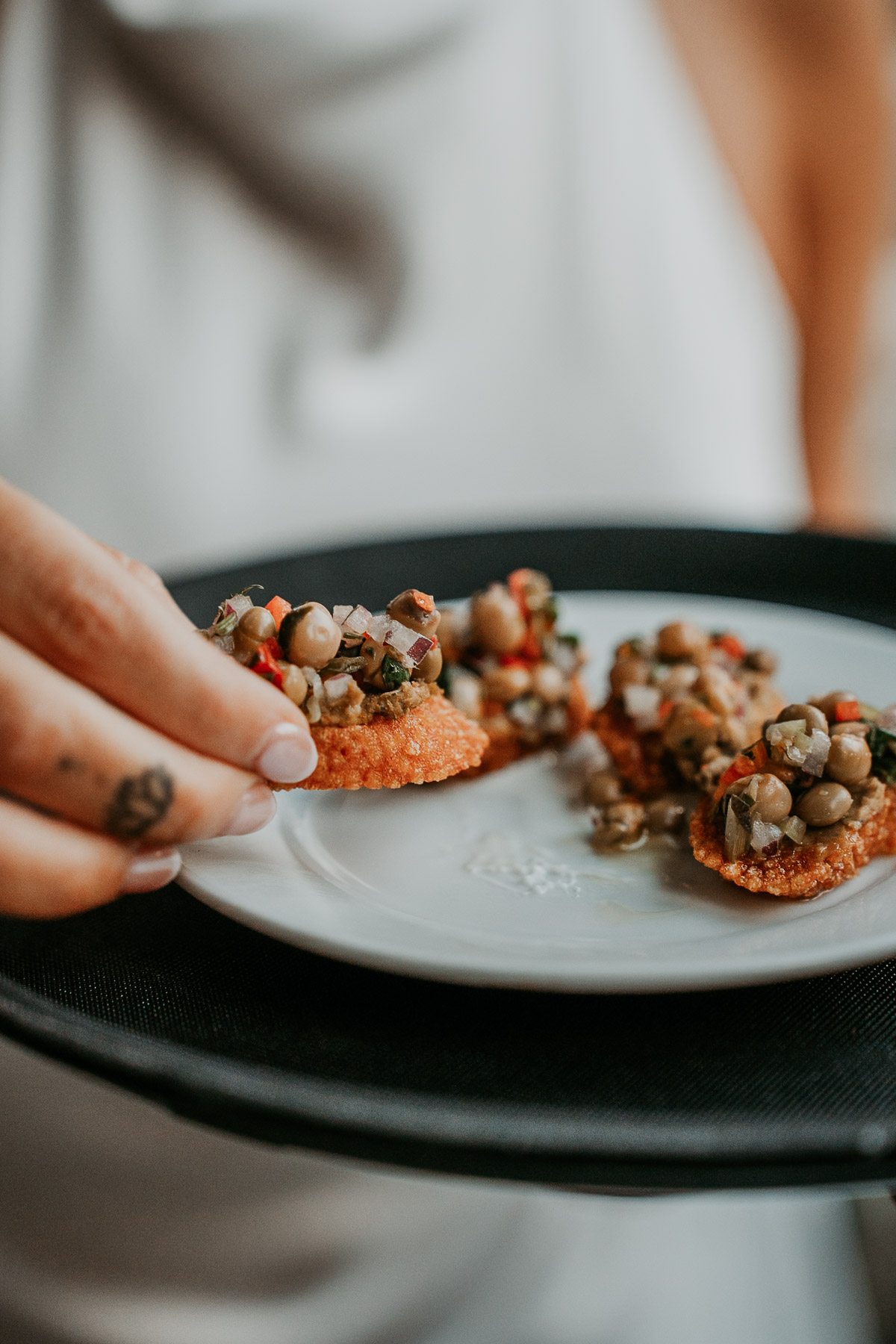 Close up of a soulful, culture-inspired dish designed exclusively by local chefs for an intimate wedding reception in Puerto Rico.