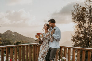 Couple smiling at a unique wedding venue in Puerto Rico