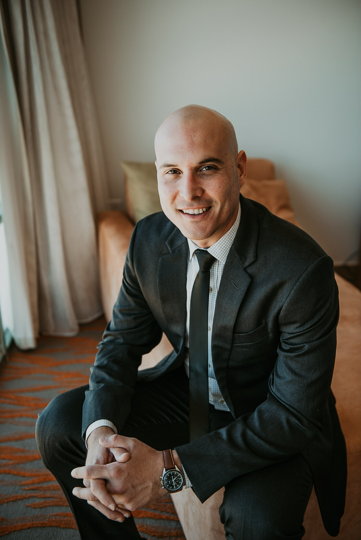 Groom portrait at La Concha Beach Wedding