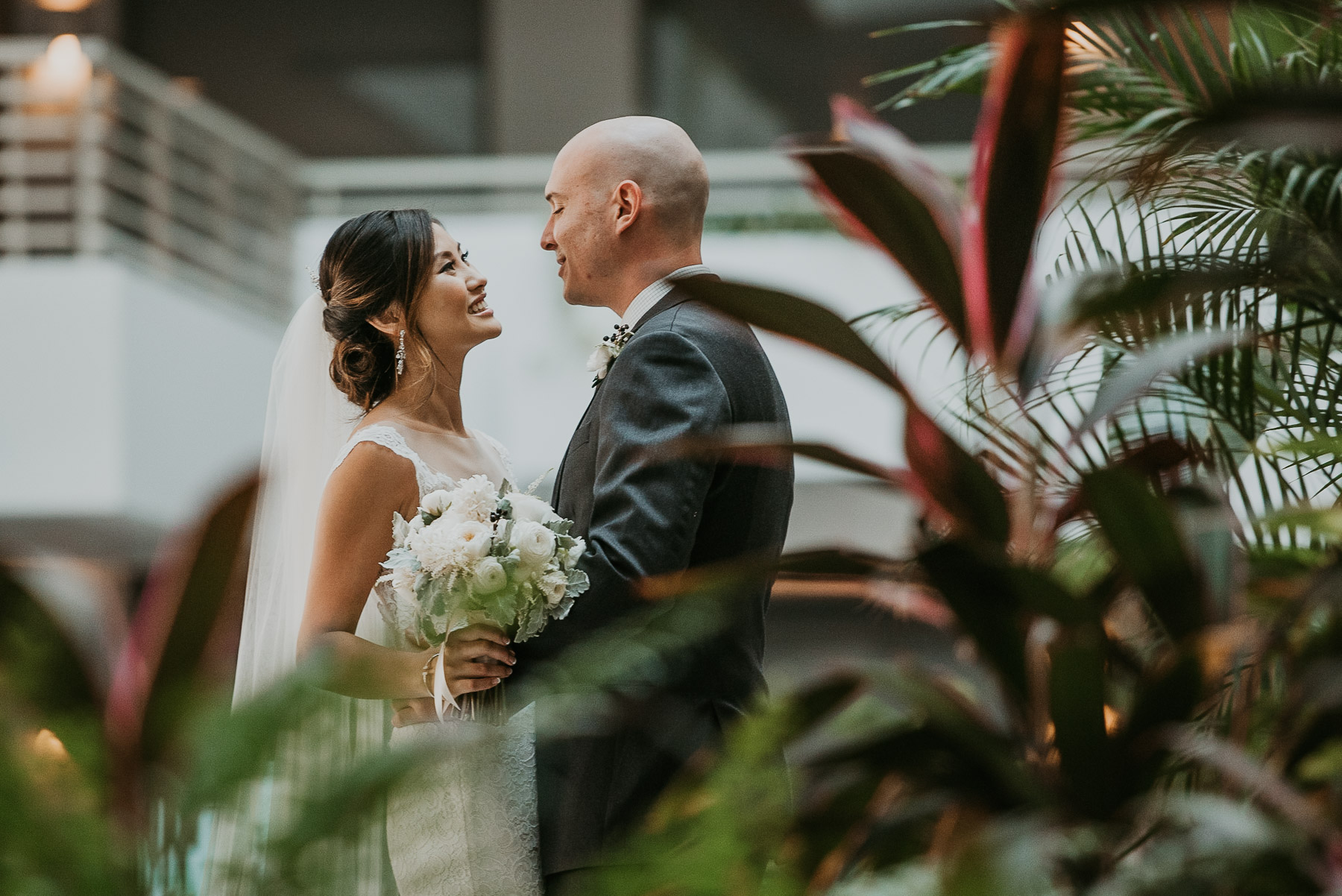 Bride and groom portraits at La Concha Resort Wedding