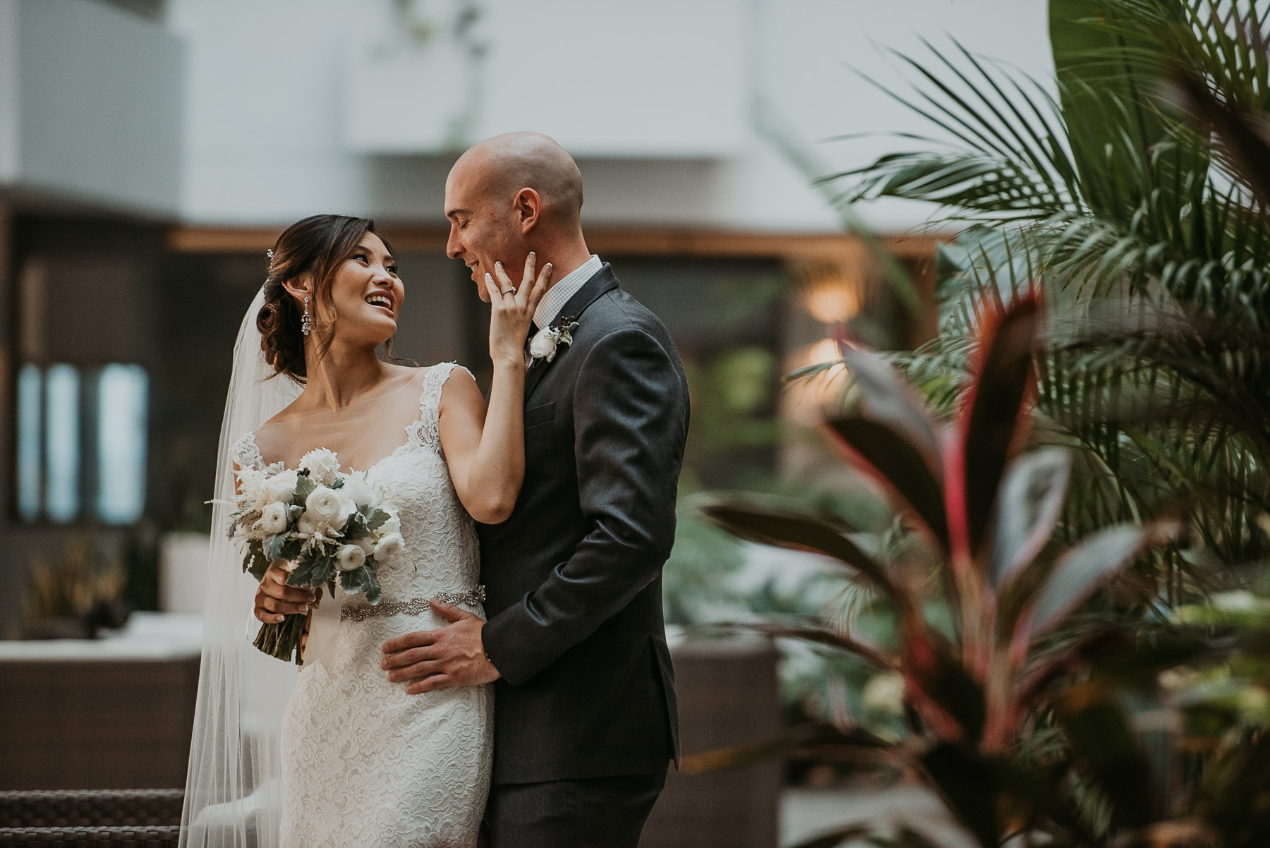 Bride and groom portraits at La Concha Resort Wedding