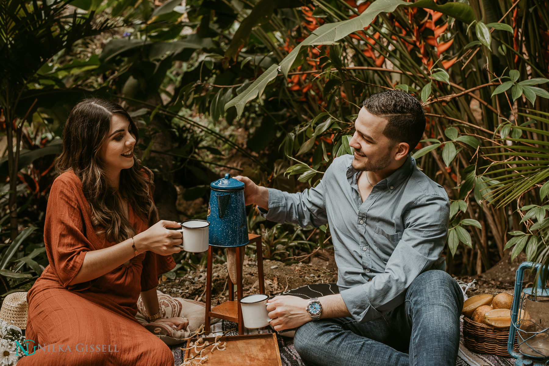 Cafe Nativo Coffee Themed Engagement Session in Puerto Rico