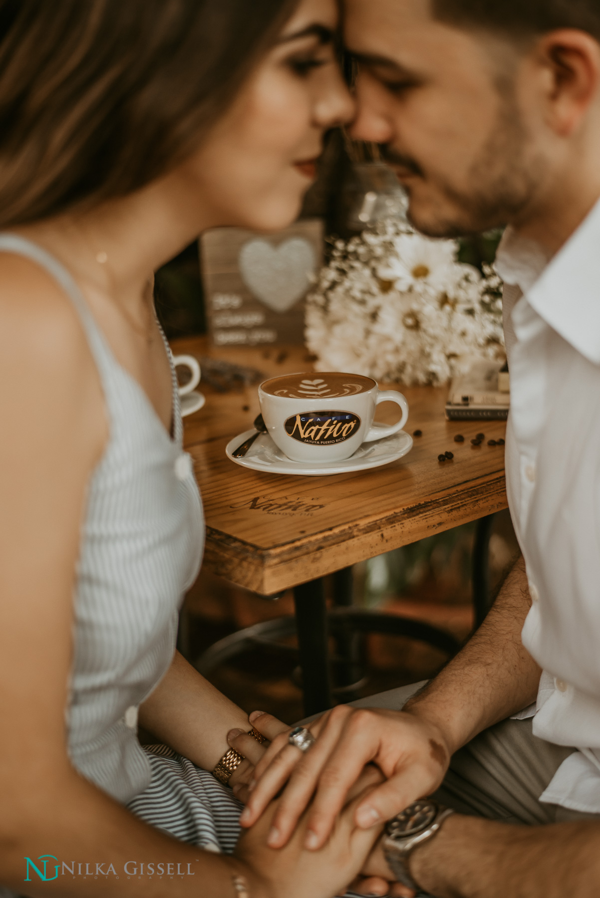 Cafe Nativo Coffee Themed Engagement Session in Puerto Rico