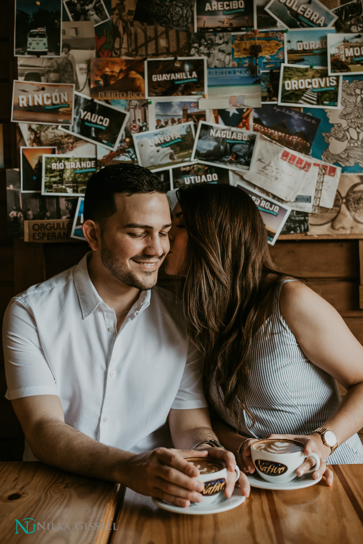 Cafe Nativo Coffee Themed Engagement Session in Puerto Rico