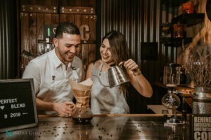 Cafe Nativo Coffee Themed Engagement Session in Puerto Rico