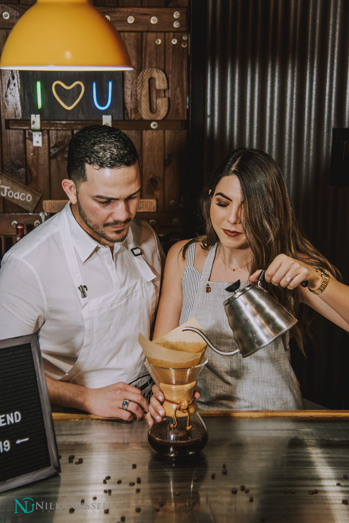 Cafe Nativo Coffee Themed Engagement Session in Puerto Rico