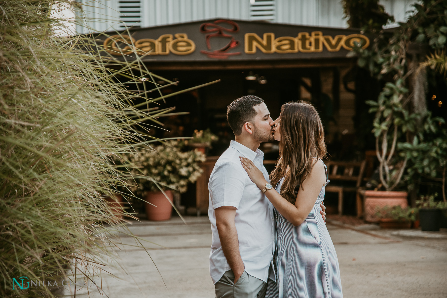 Cafe Nativo Coffee Themed Engagement Session in Puerto Rico