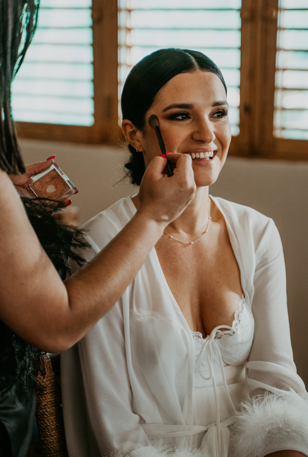 Bride getting ready at Copa Marina Beach Resort