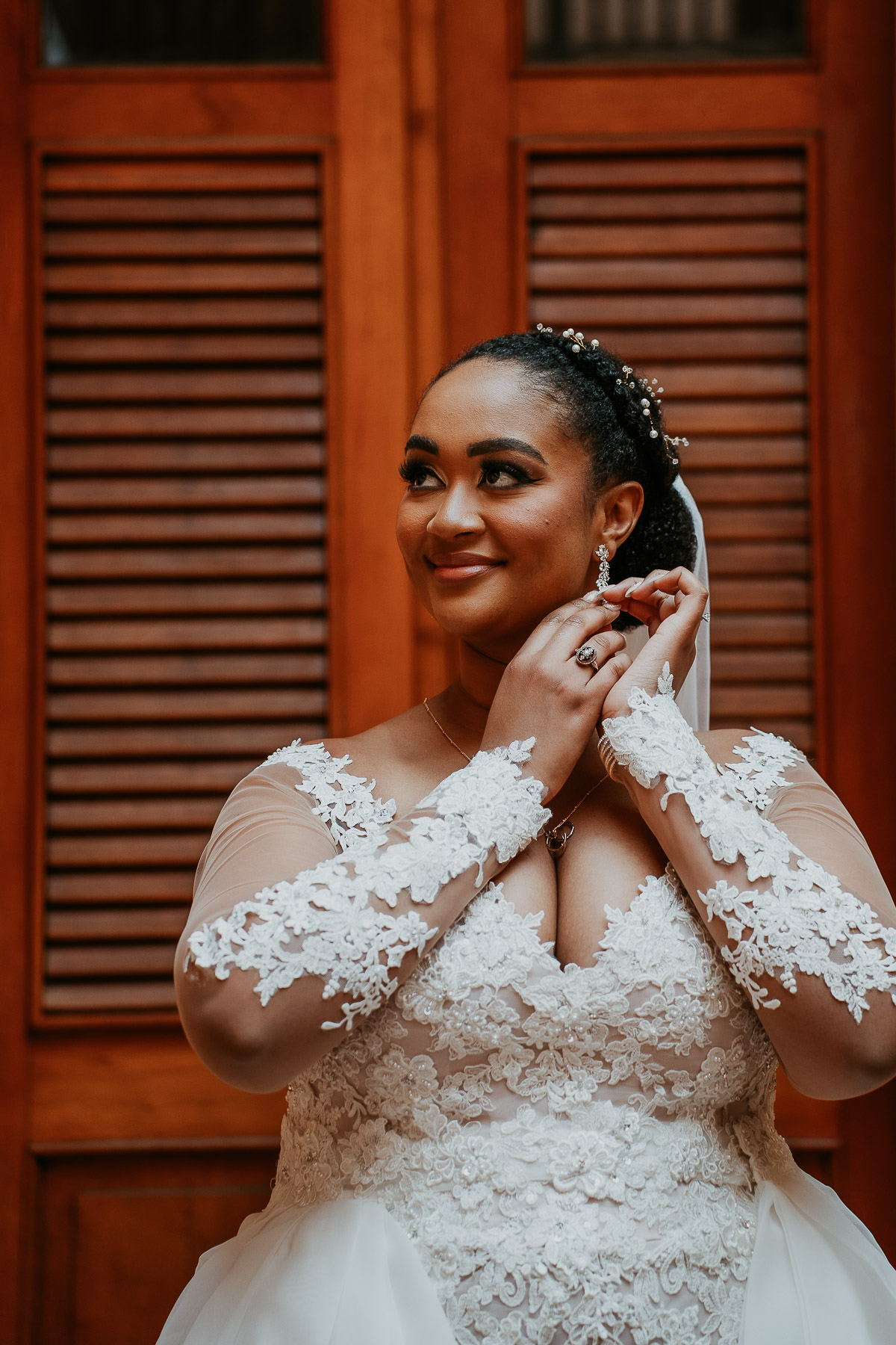 Old San Juan Airbnb Wedding Preparations: Bride Getting Ready