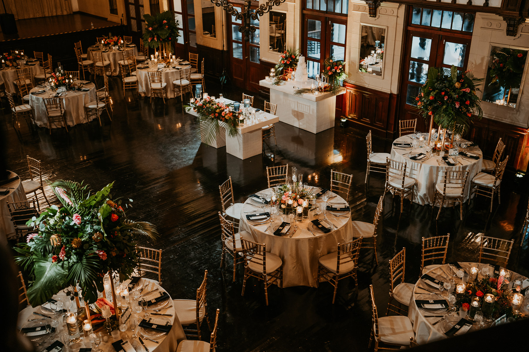 Casa de España Reception Hall Set for an Elegant Wedding Celebration