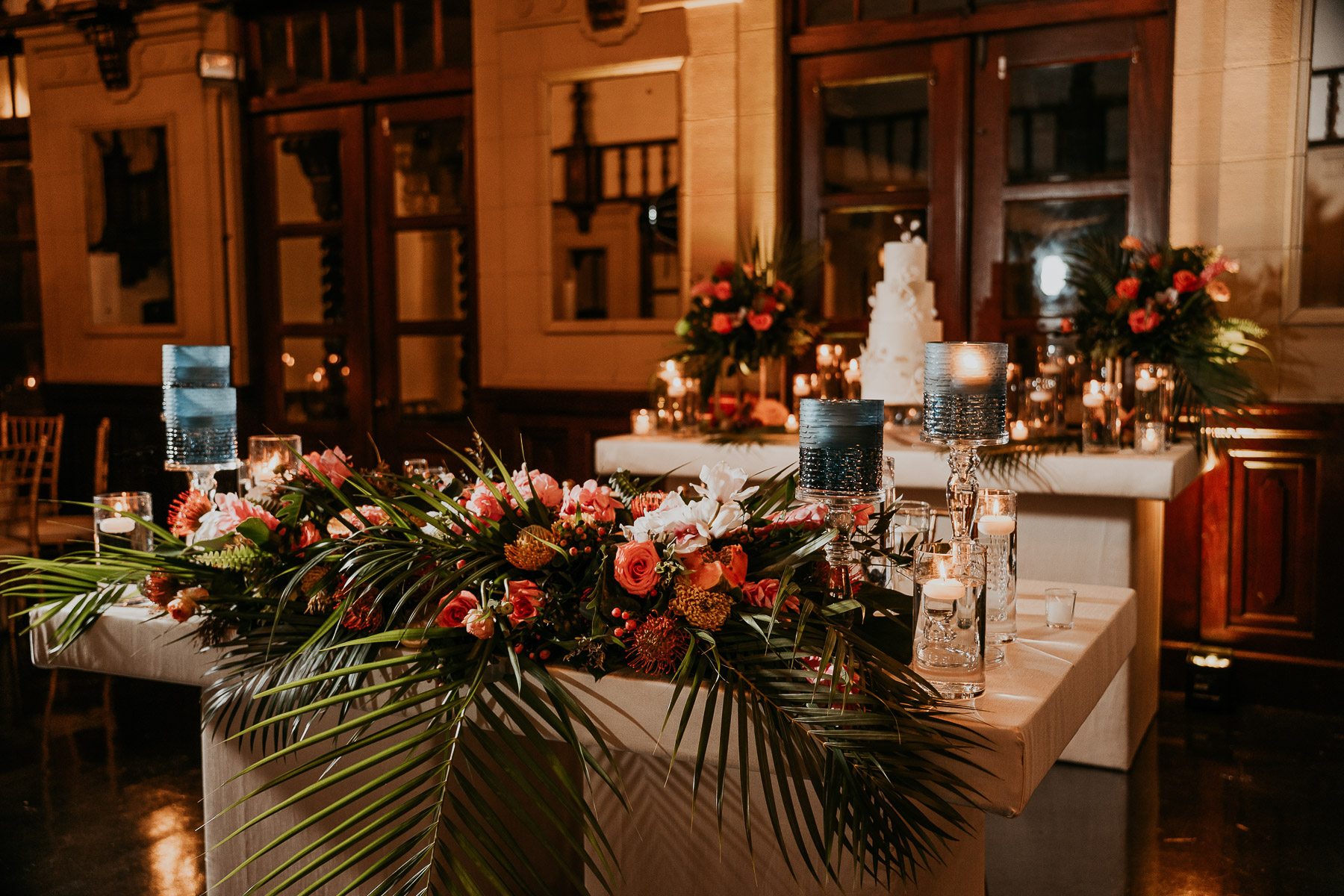 Beautiful wedding decor at Casa de España wedding