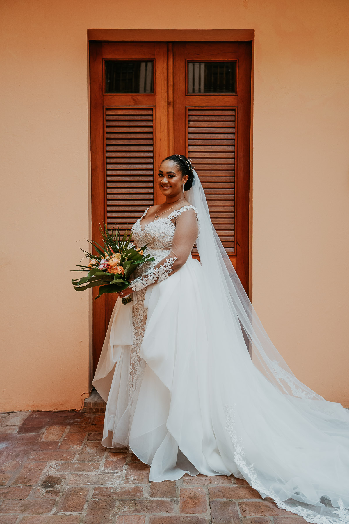 Old San Juan Airbnb Wedding Preparations: Bride Getting Ready