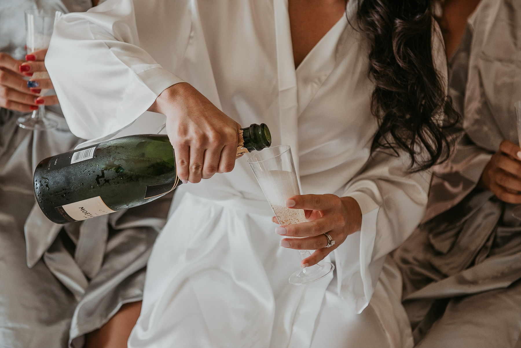 Bride getting ready for Casa de España Puerto Rico wedding