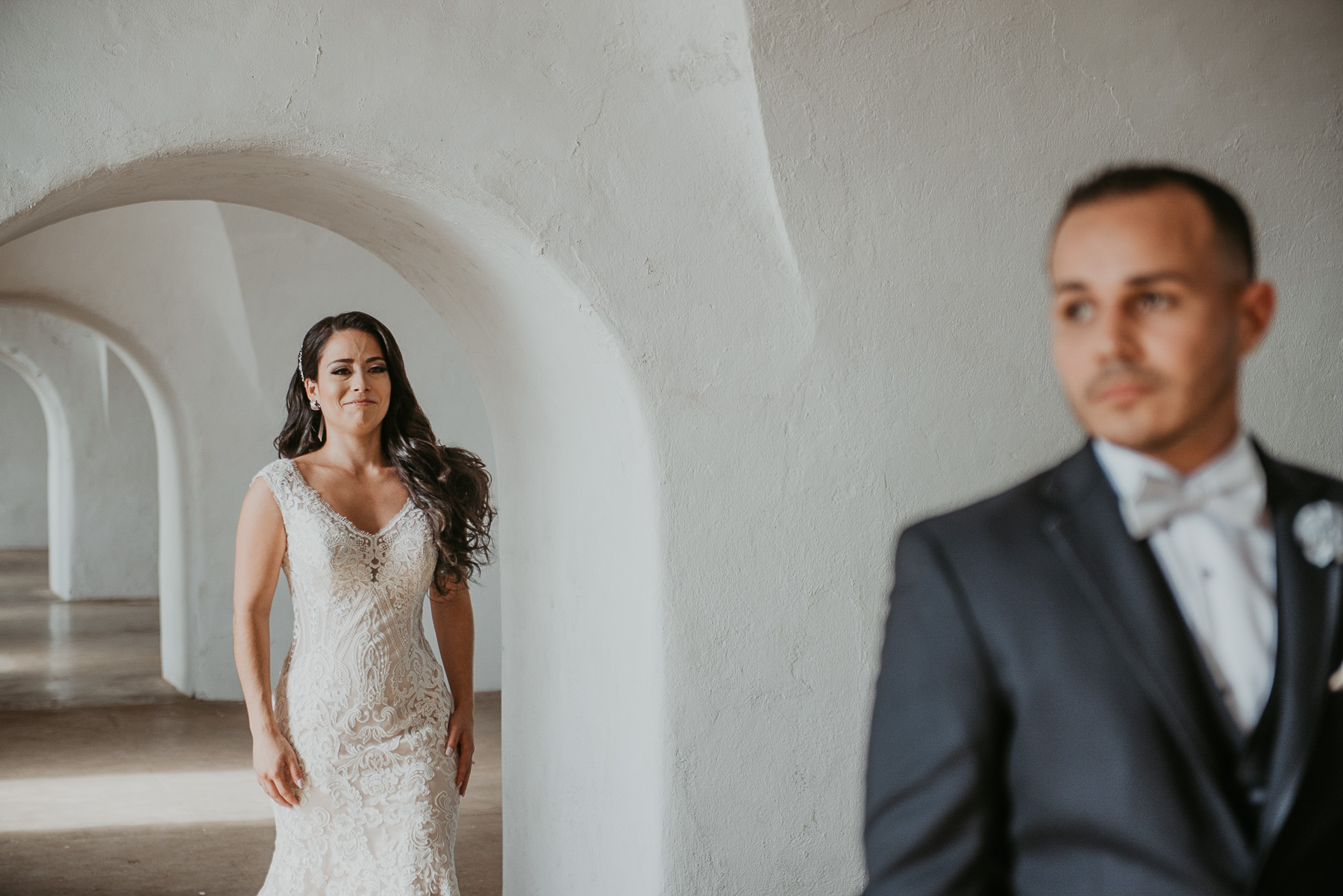 First look for Casa de España Wedding at Old San Juan