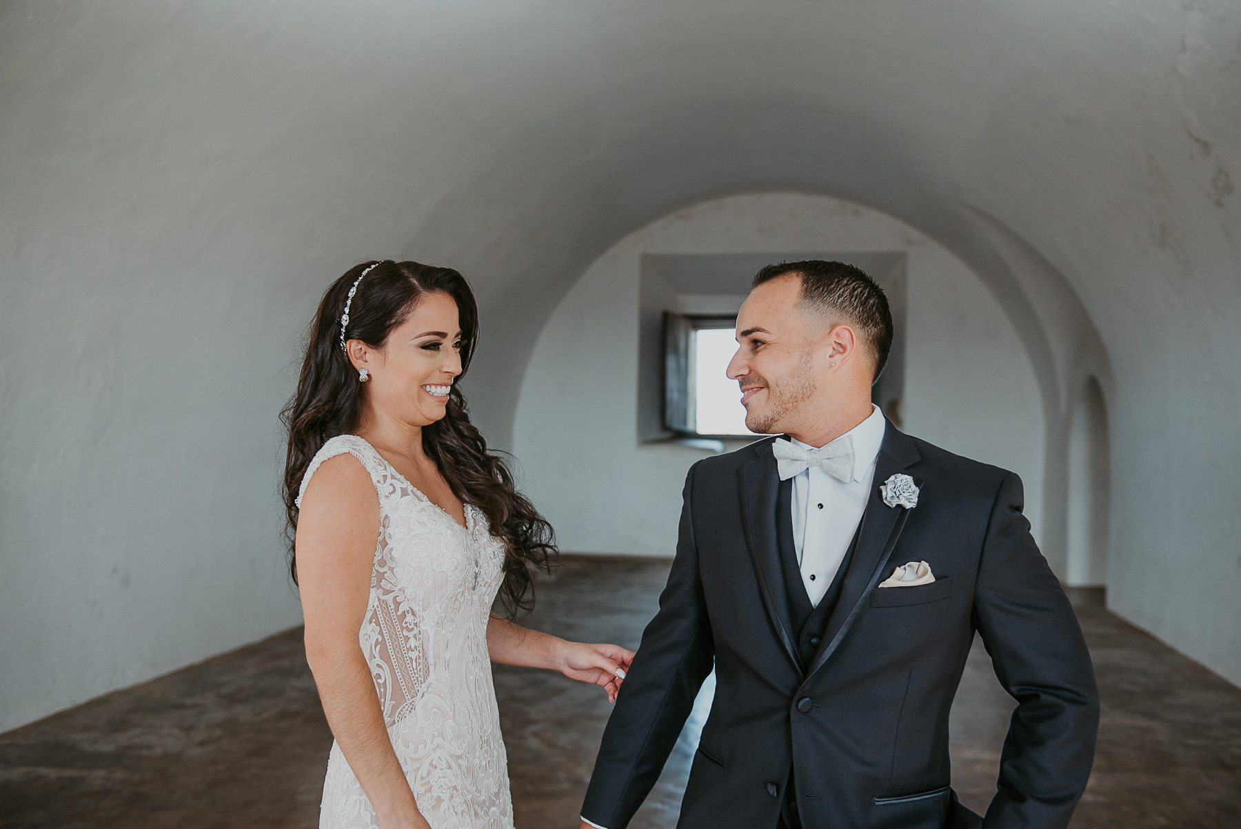 First look for Casa de España Wedding at Old San Juan