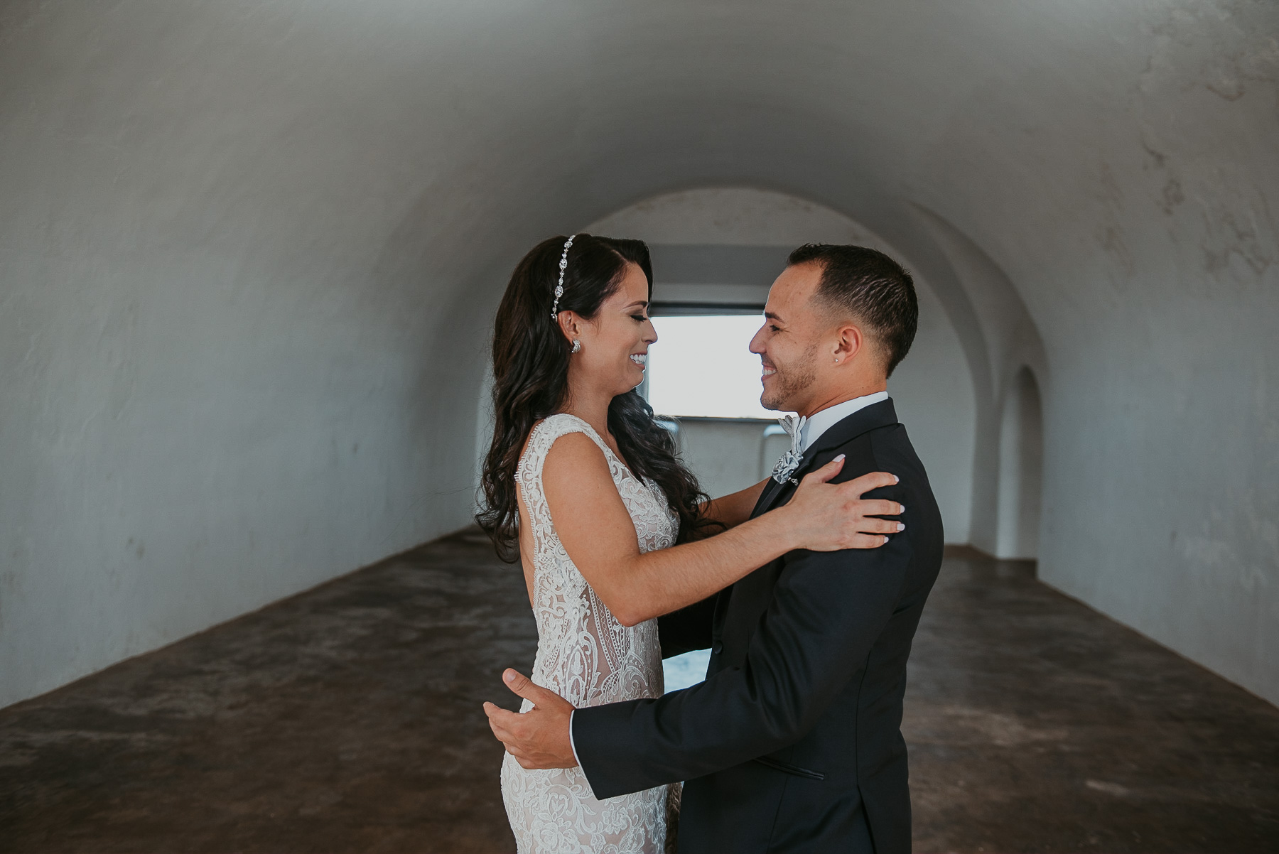 First look for Casa de España Wedding at Old San Juan