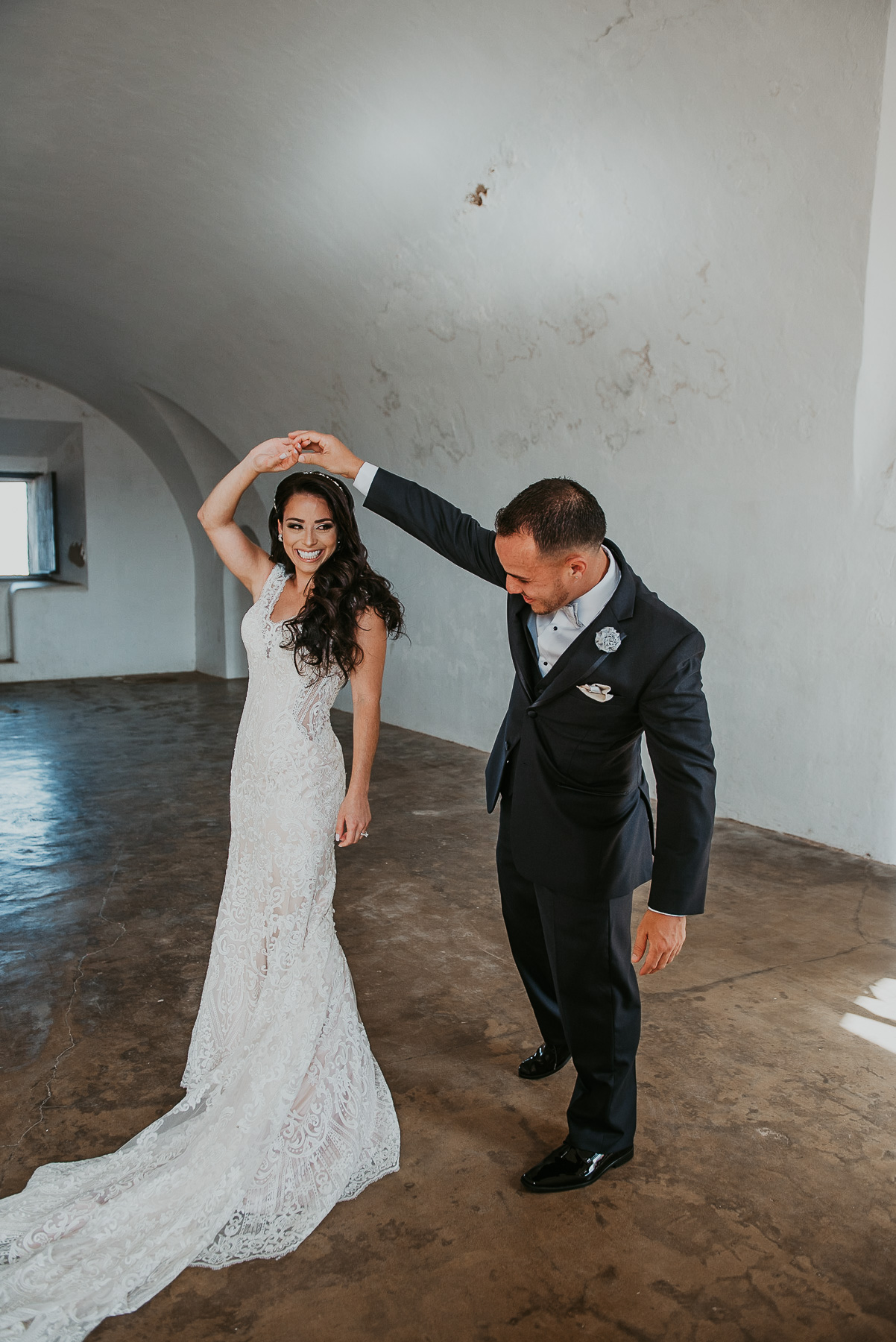 First look for Casa de España Wedding at Old San Juan