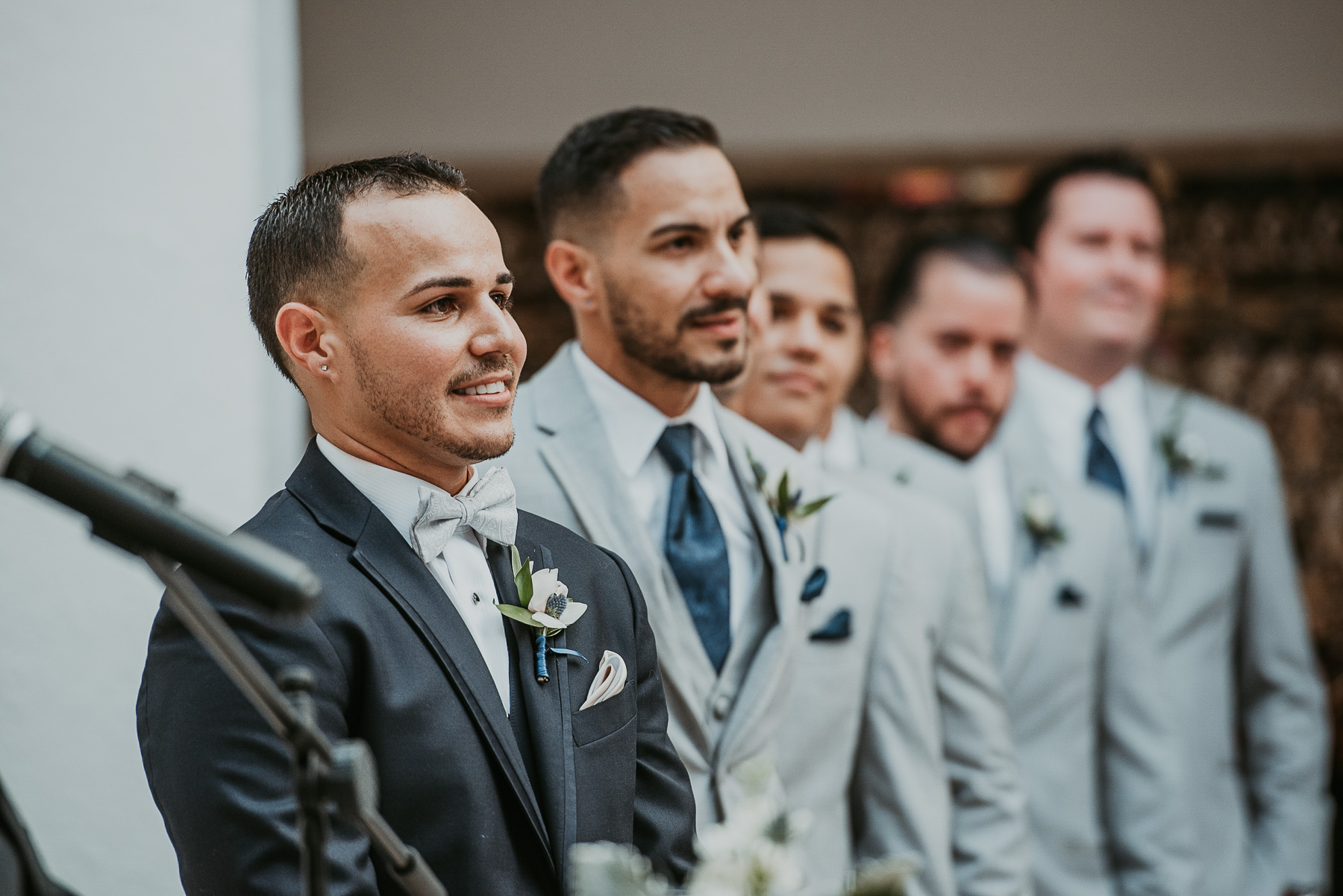 Groom at Casa de España Wedding in Puerto Rico