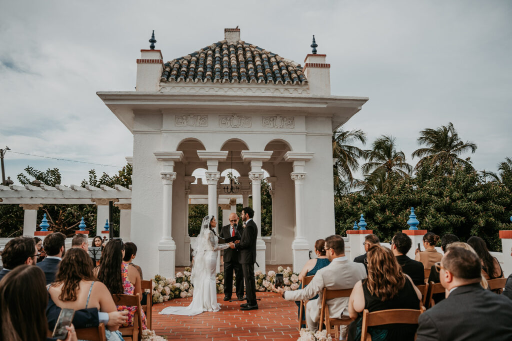 Small wedding ceremony at Casa de España overlooking Old San Juan