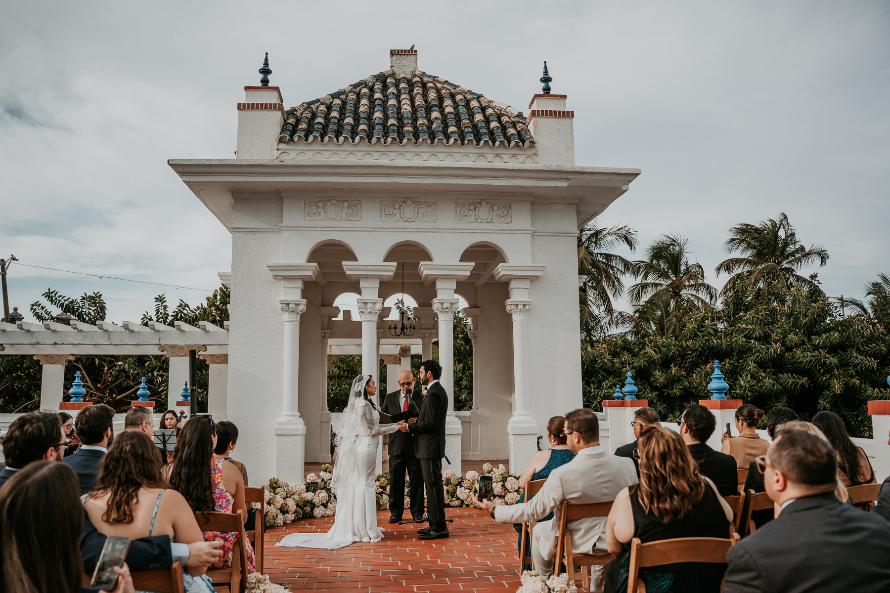 Small wedding ceremony at Casa de España overlooking Old San Juan