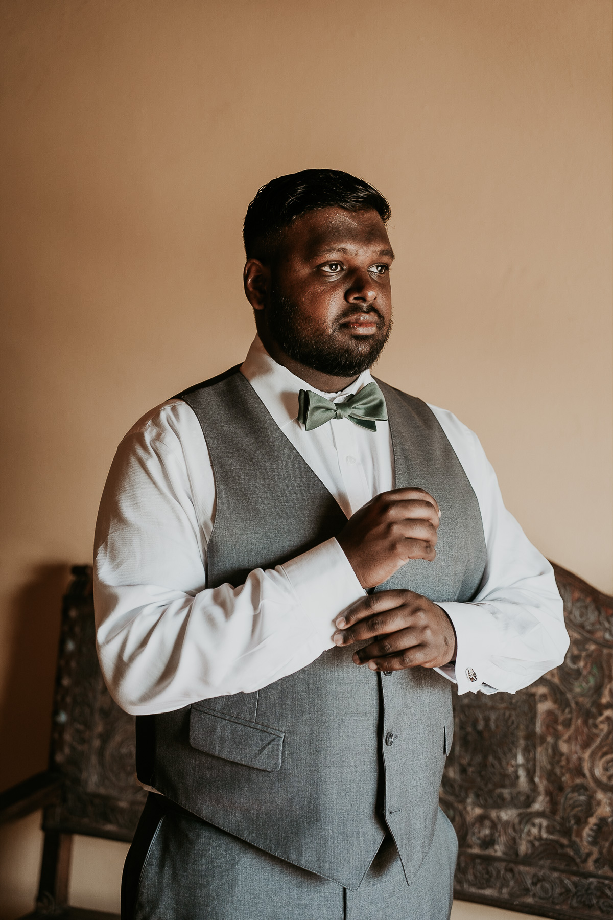 Groom at El Convento Wedding in Old San Juan