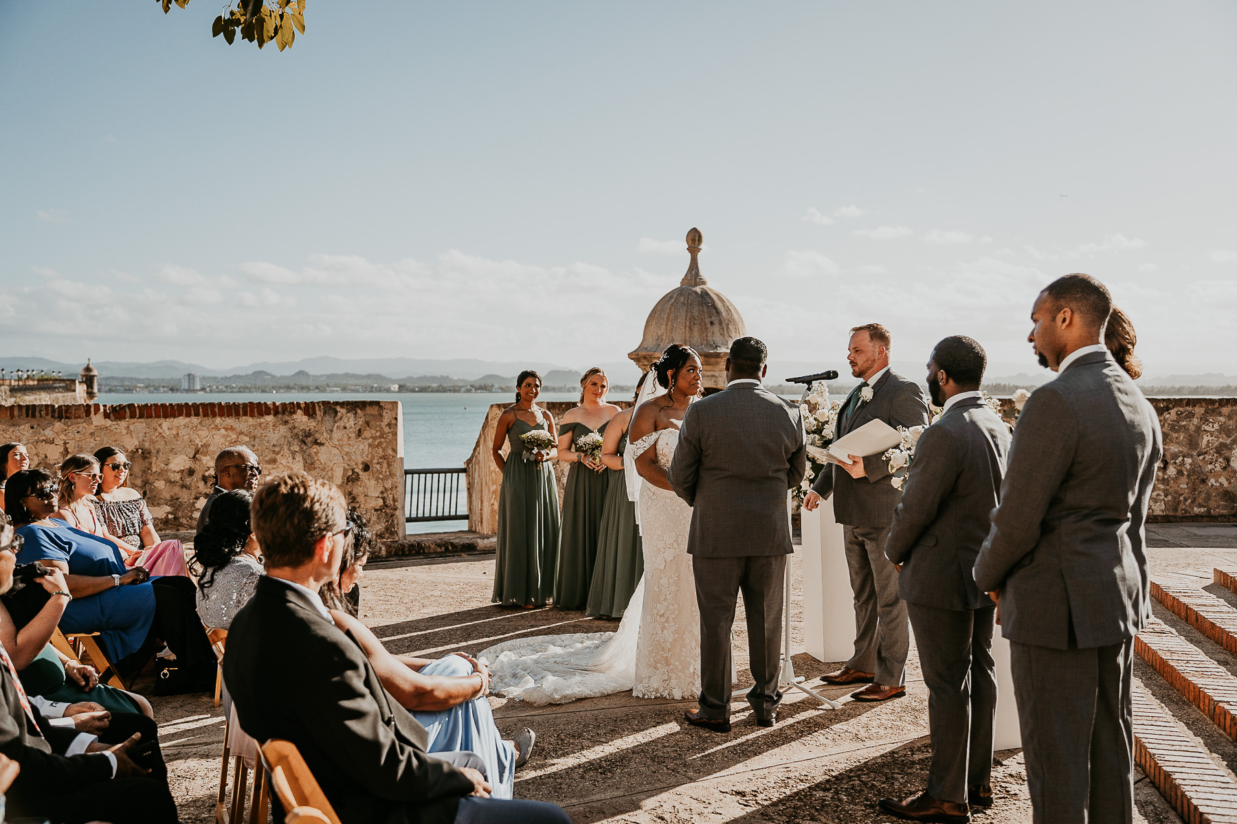 Wedding ceremony at La Rogativa Old San Juan