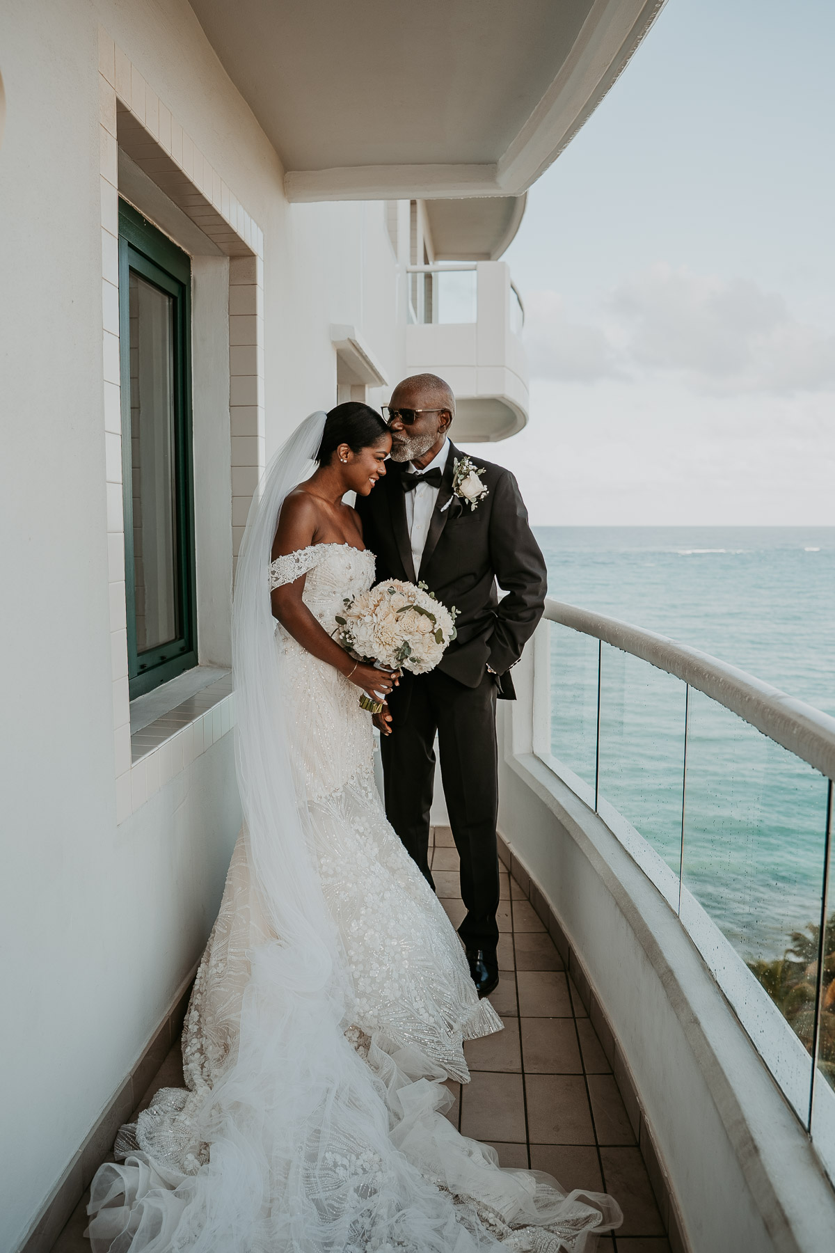 Father and Daughter moment during Condado Vanderbilt Wedding