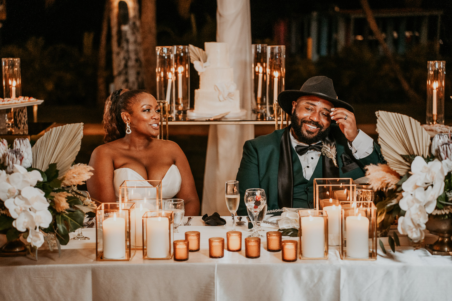Heartfelt toast at the Copamarina Beach Resort wedding reception.