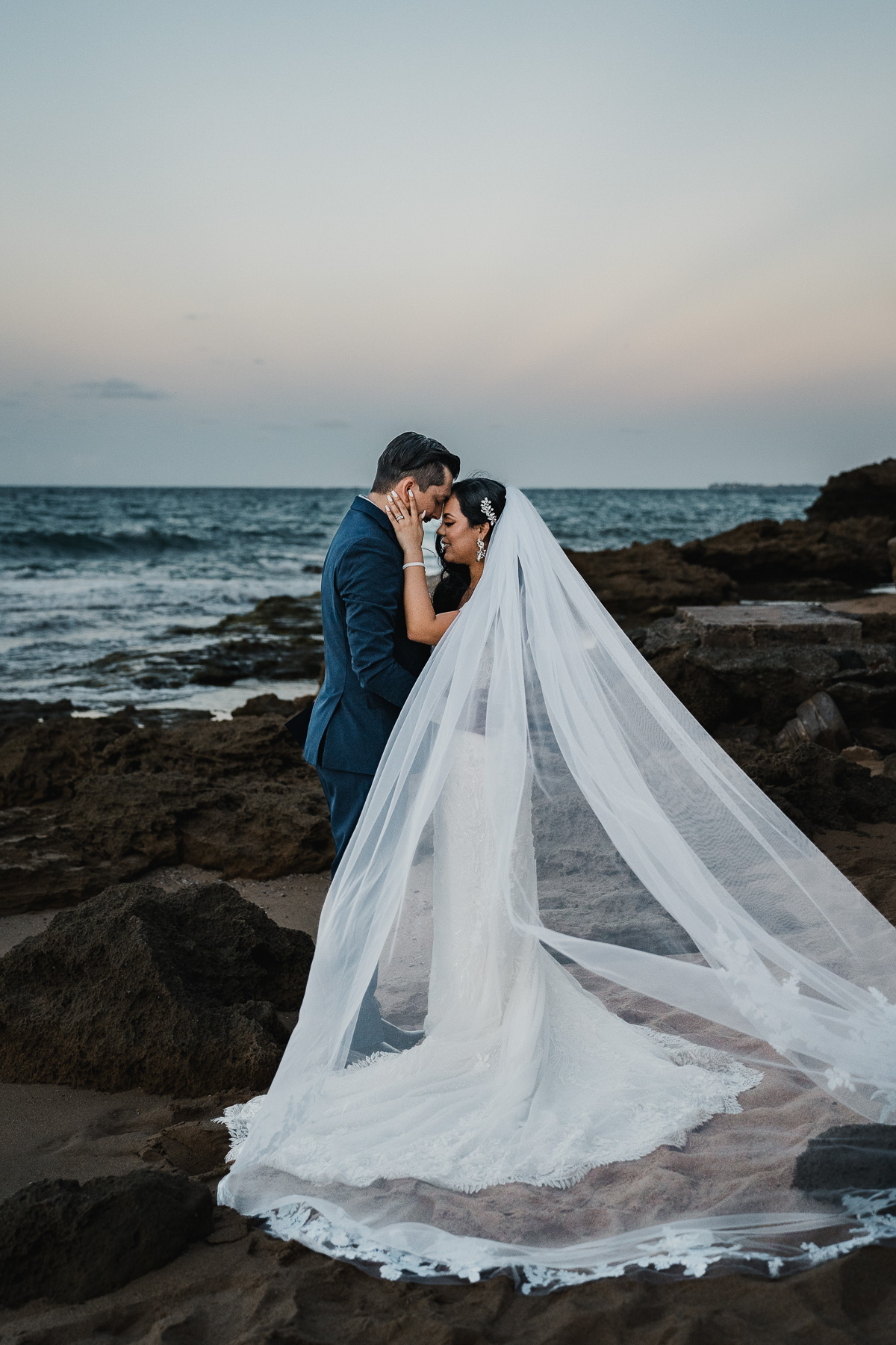 Puerto Rico Wedding Photography with ocean background