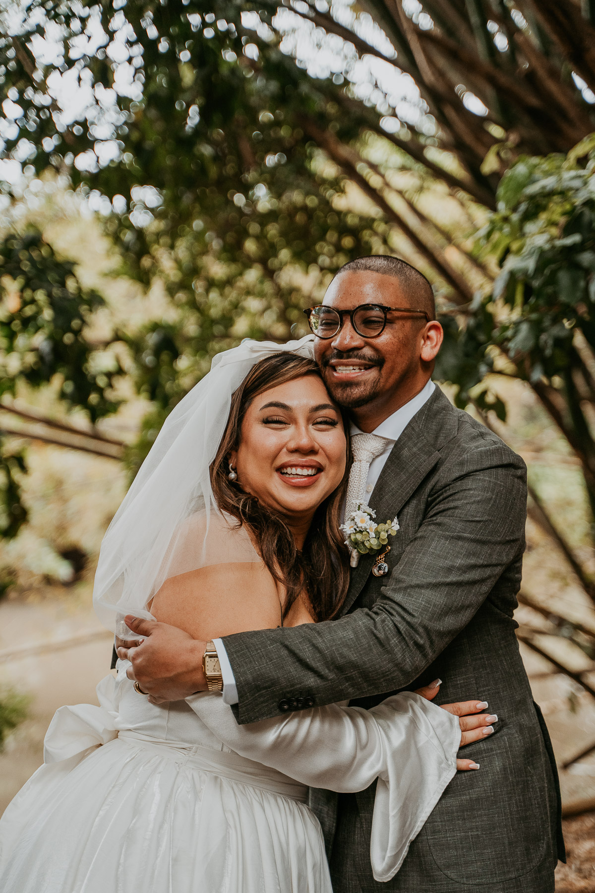 Bride and groom at Dos Aguas Elopement.