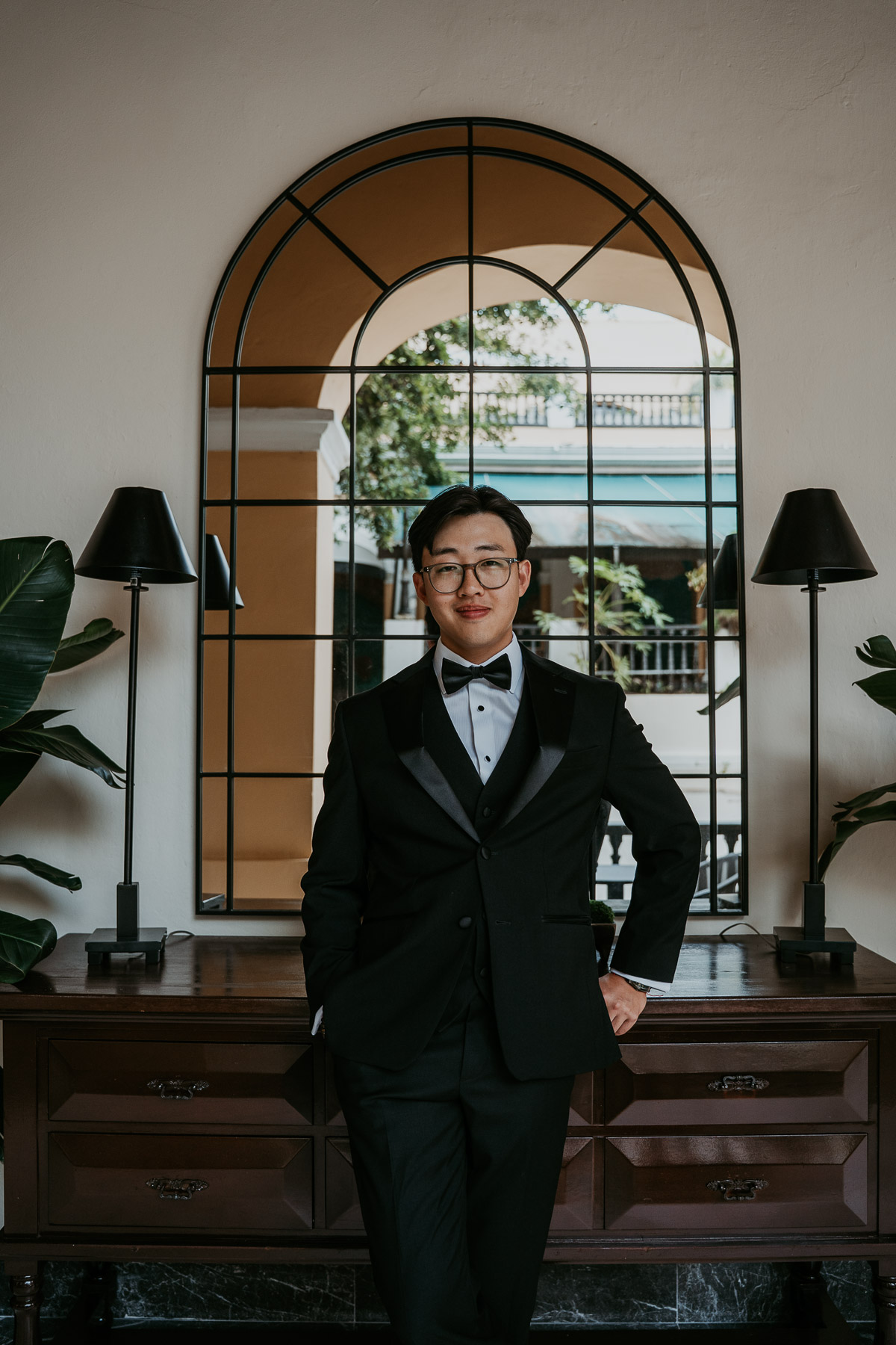 Groom portrait at Hotel El Convento