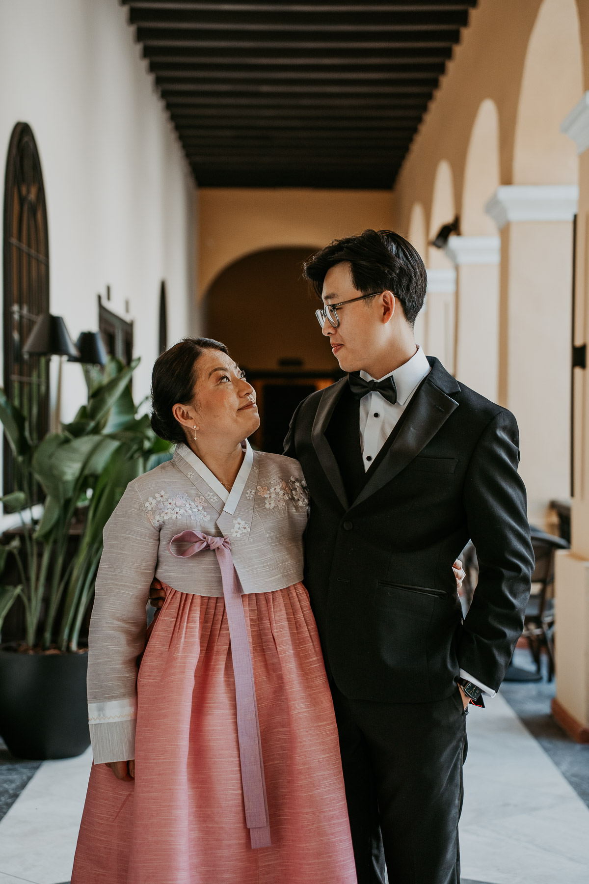 Groom and mom at Hotel El Convento