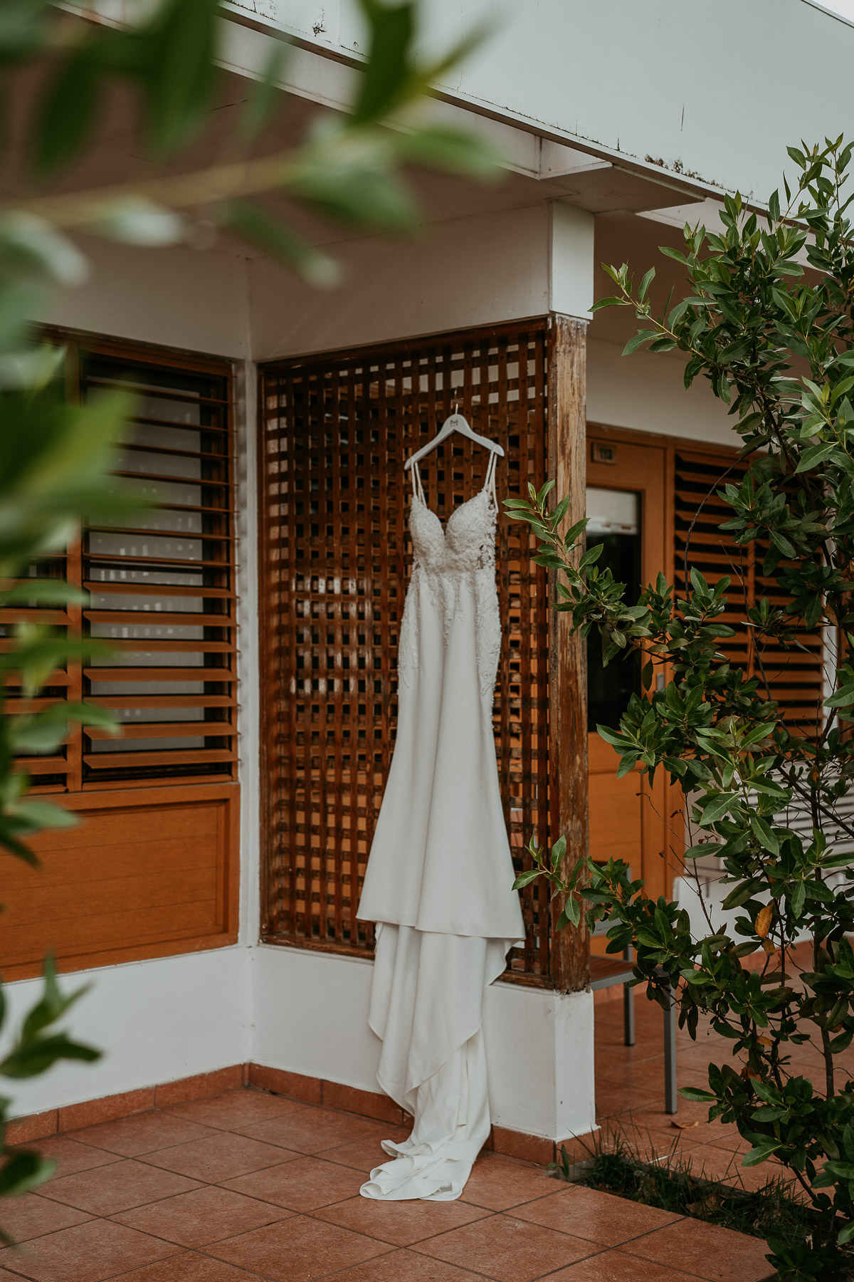 Wedding dress at Copamarina Beach Resort Wedding.