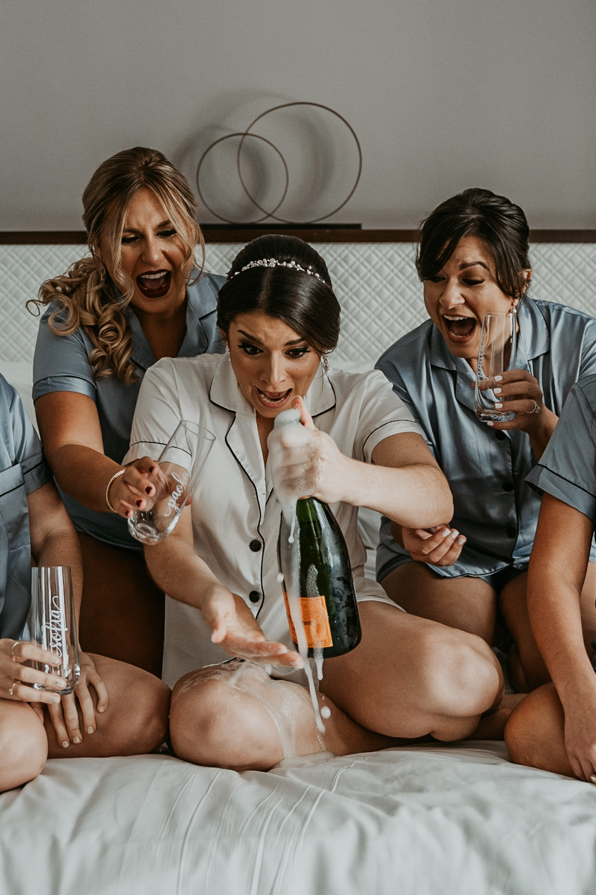 Bride with bridesmaids at Fairmont El San Juan Hotel