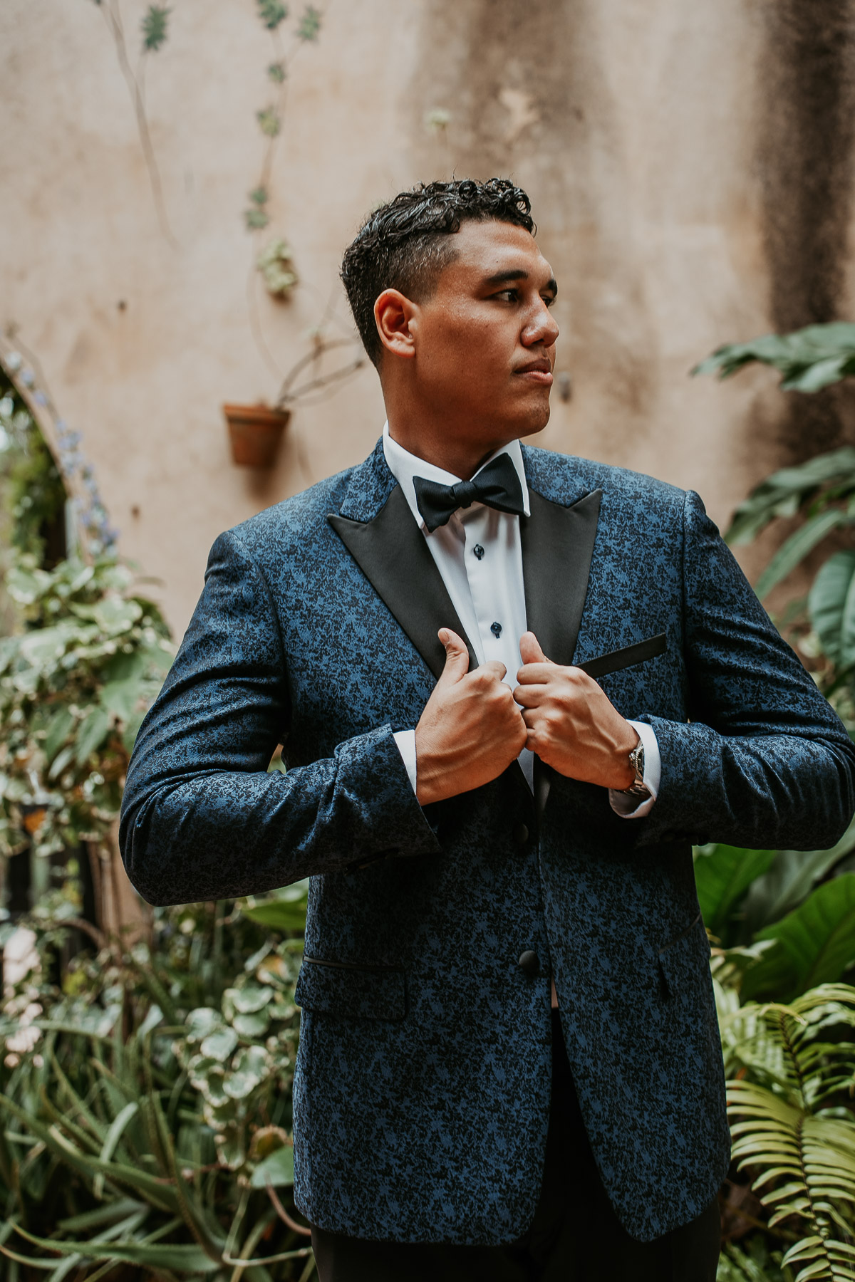 Groom portraits for Hacienda Campo Rico wedding.