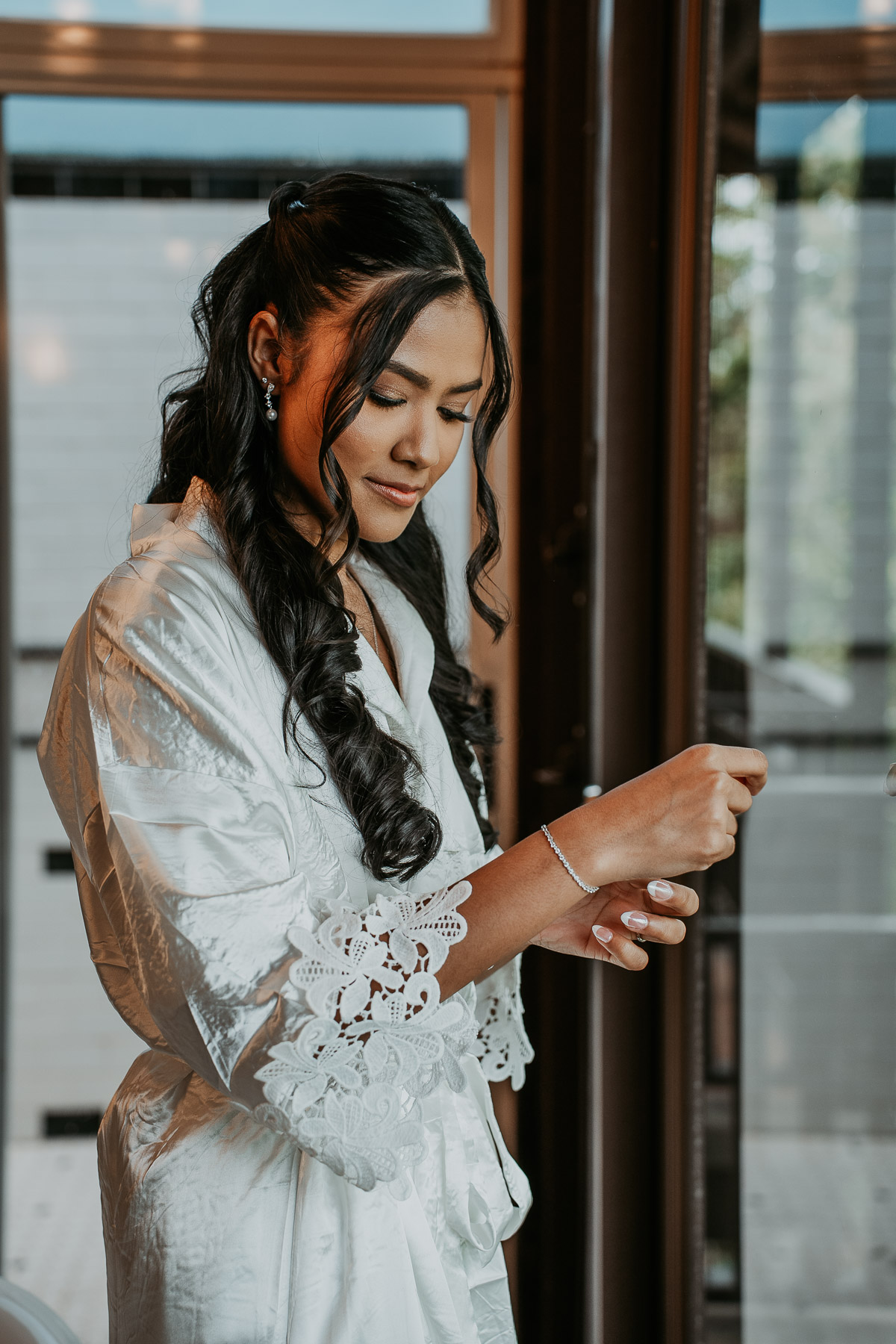 Bride getting ready moments at Hacienda Campo Rico wedding.
