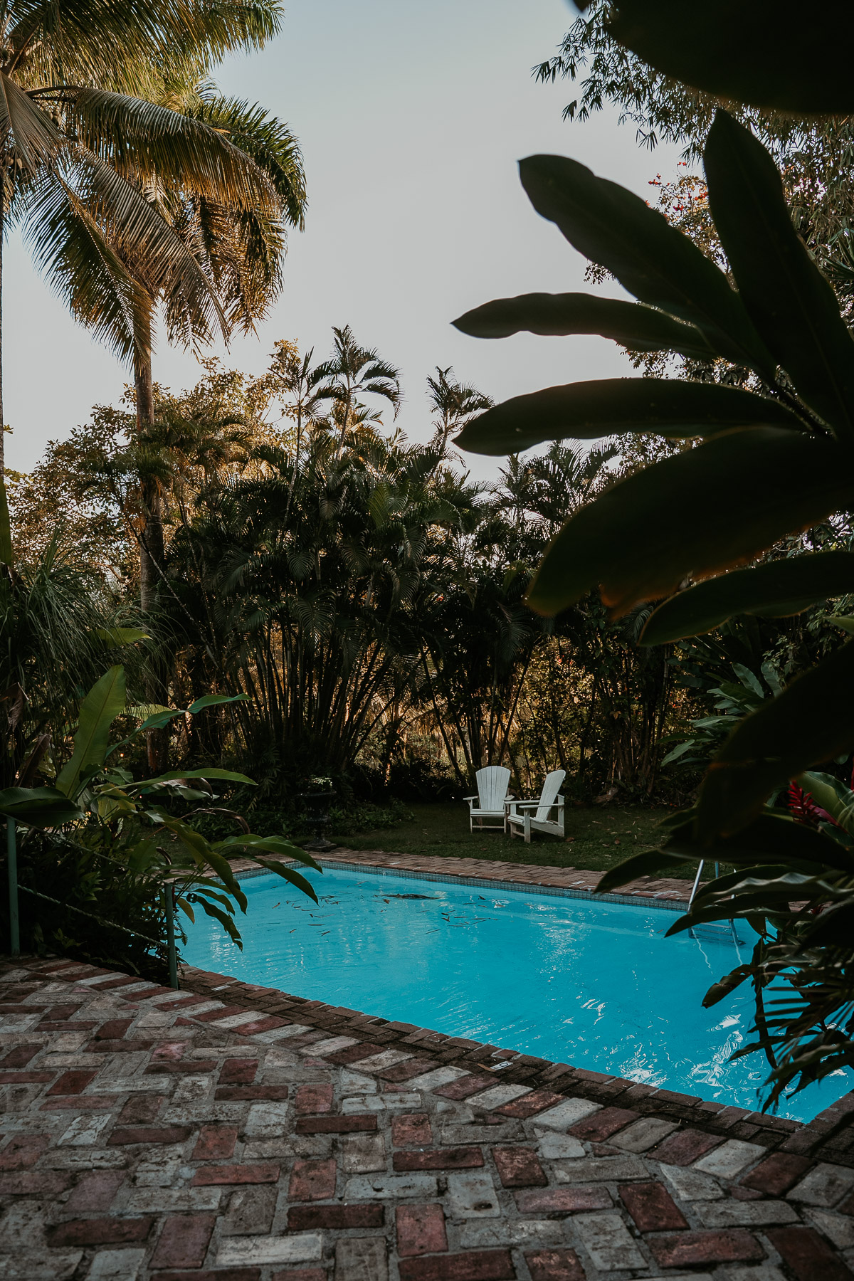 Lush tropical gardens surrounding the wedding venue at Hacienda Siesta Alegre