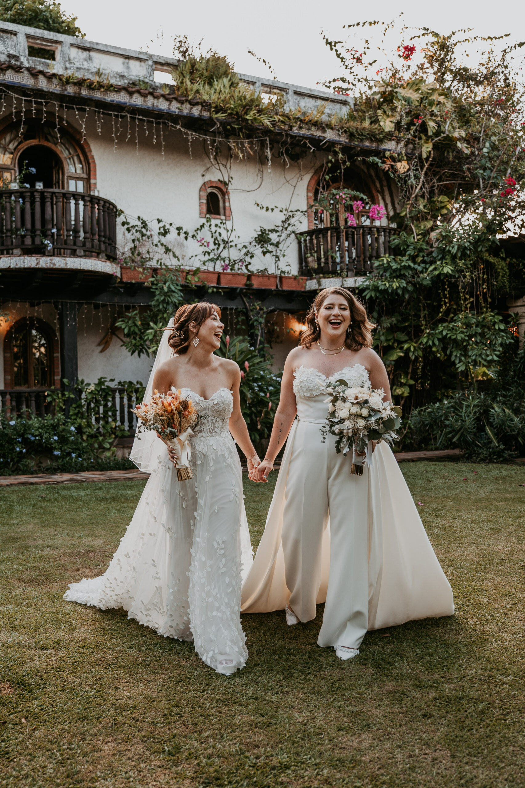 LGBTQ couple at Hacienda Siesta Alegre wedding in Puerto Rico