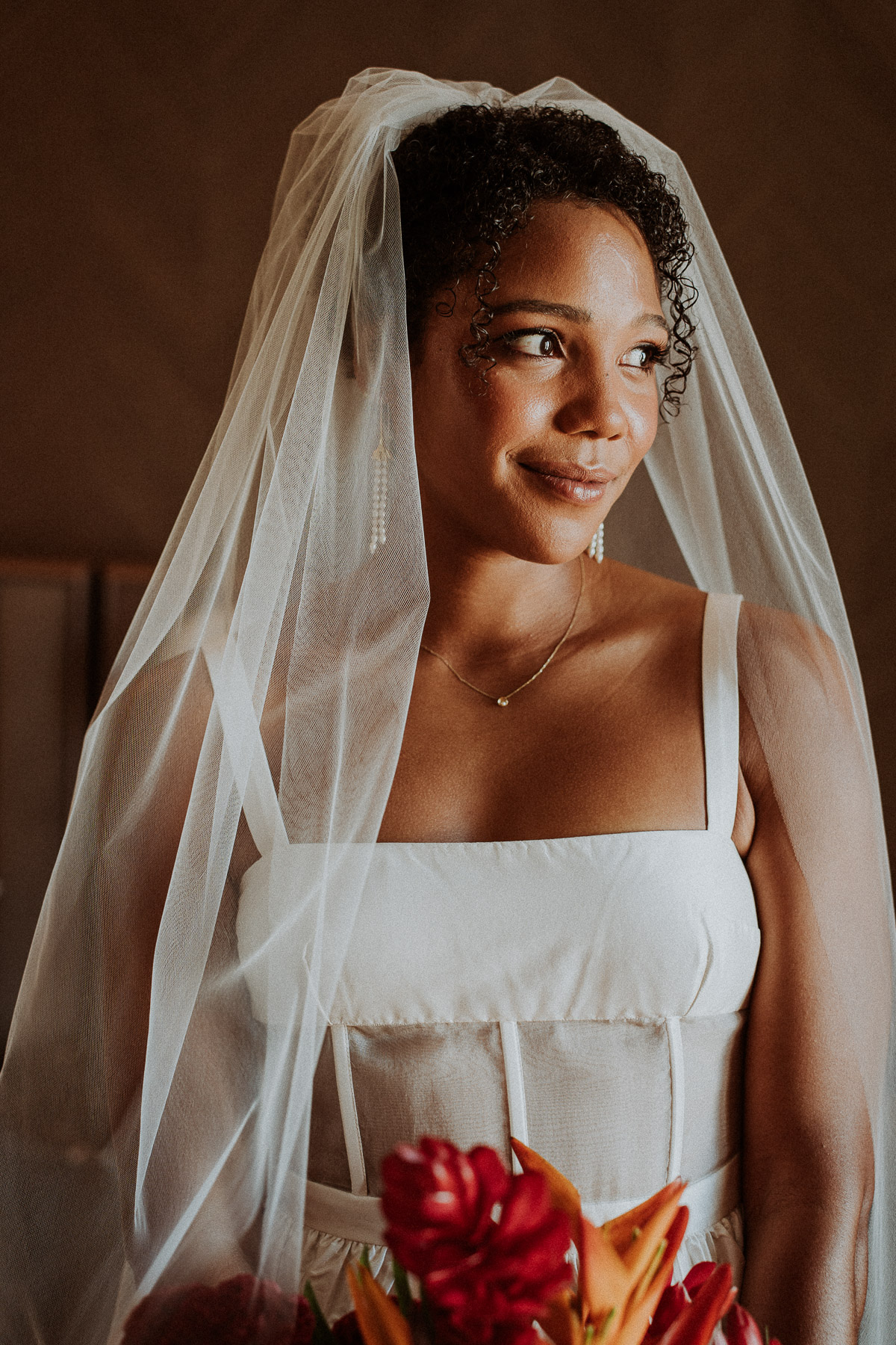 Beautiful portrait of bride at Hotel El Convento.