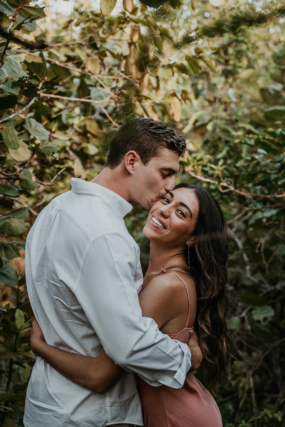 Couple on their way to their beach proposal in Puerto Rico.