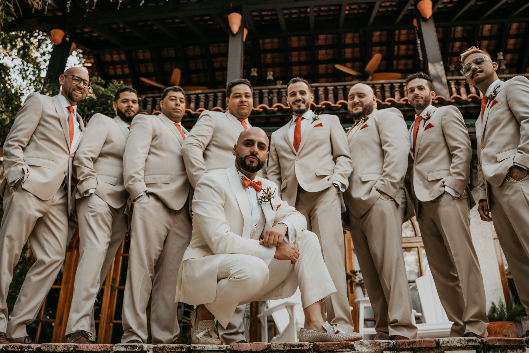 Groom and his squad at Hacienda Siesta Alegre Wedding.