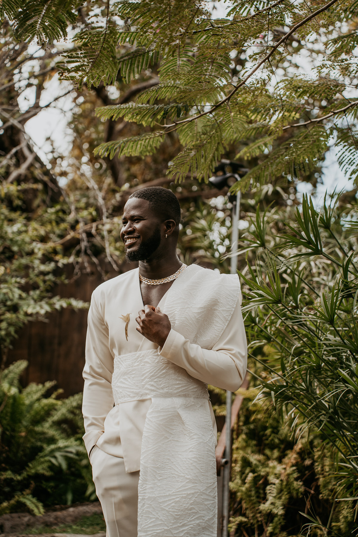 Portrait of Wedding Couple at Hacienda Siesta Alegre.