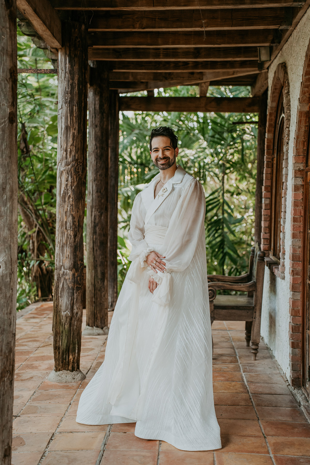 Portrait of Wedding Couple at Hacienda Siesta Alegre.