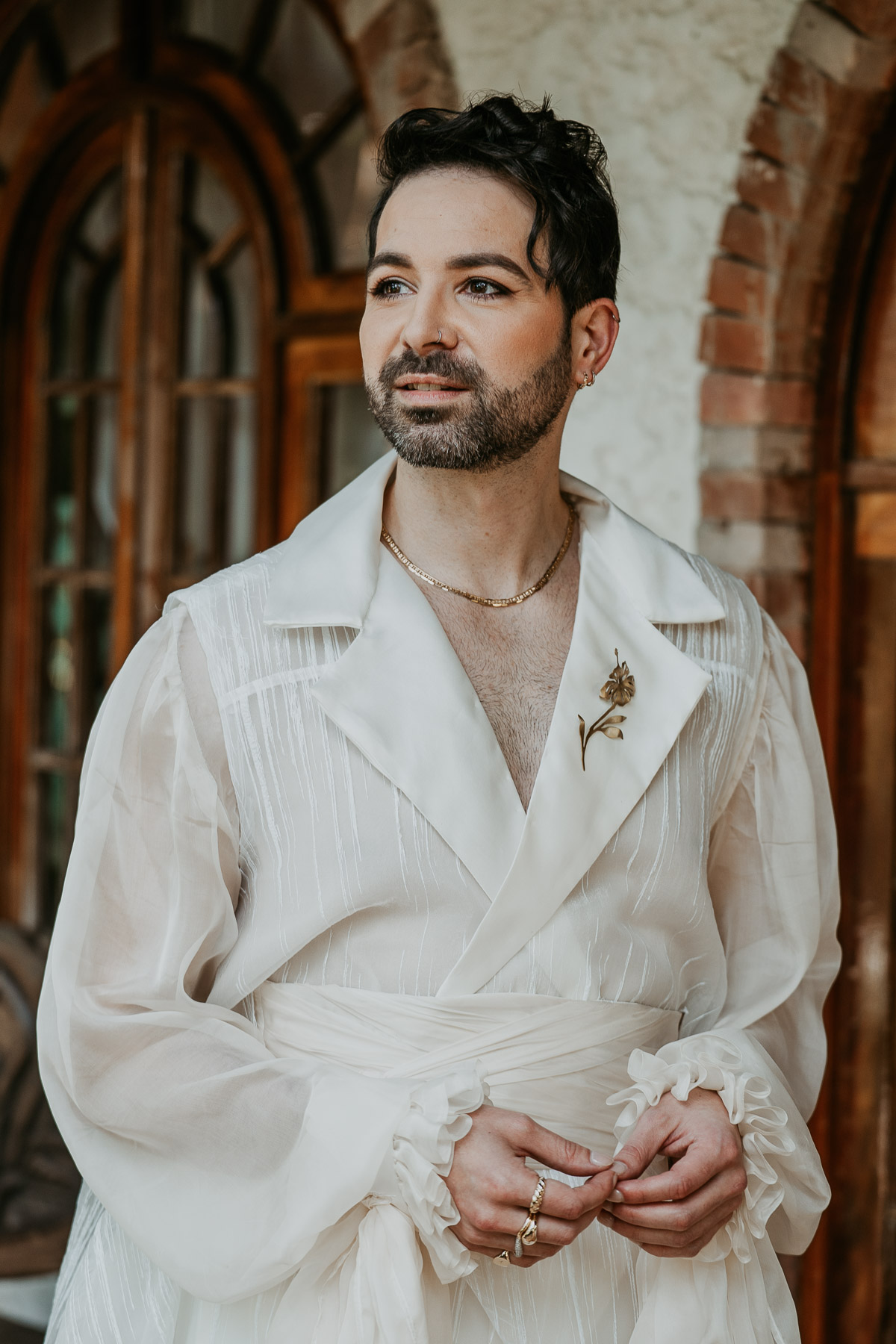 Portrait of Wedding Couple at Hacienda Siesta Alegre.
