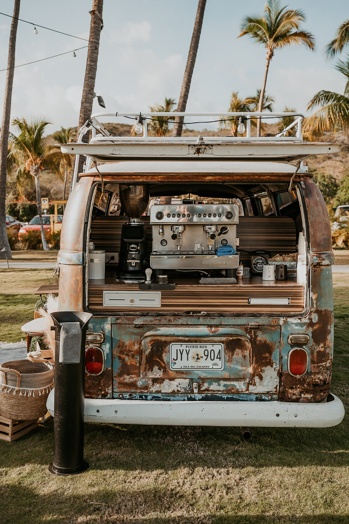 Coffee station for LGBTQ+ wedding at Copamarina Beach Resort.