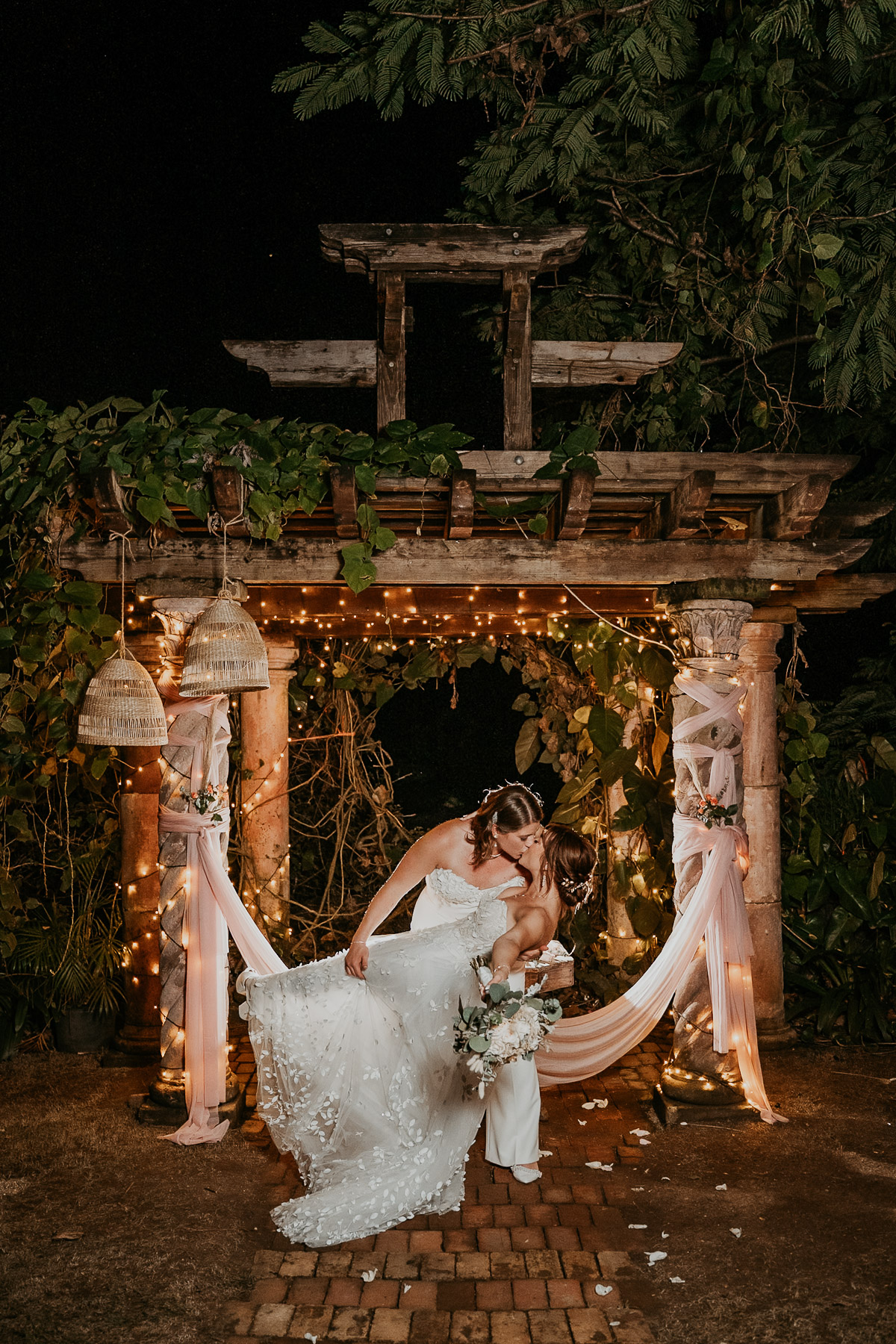 Lesbian Wedding at Hacienda Siesta Alegre, Puerto Rico 