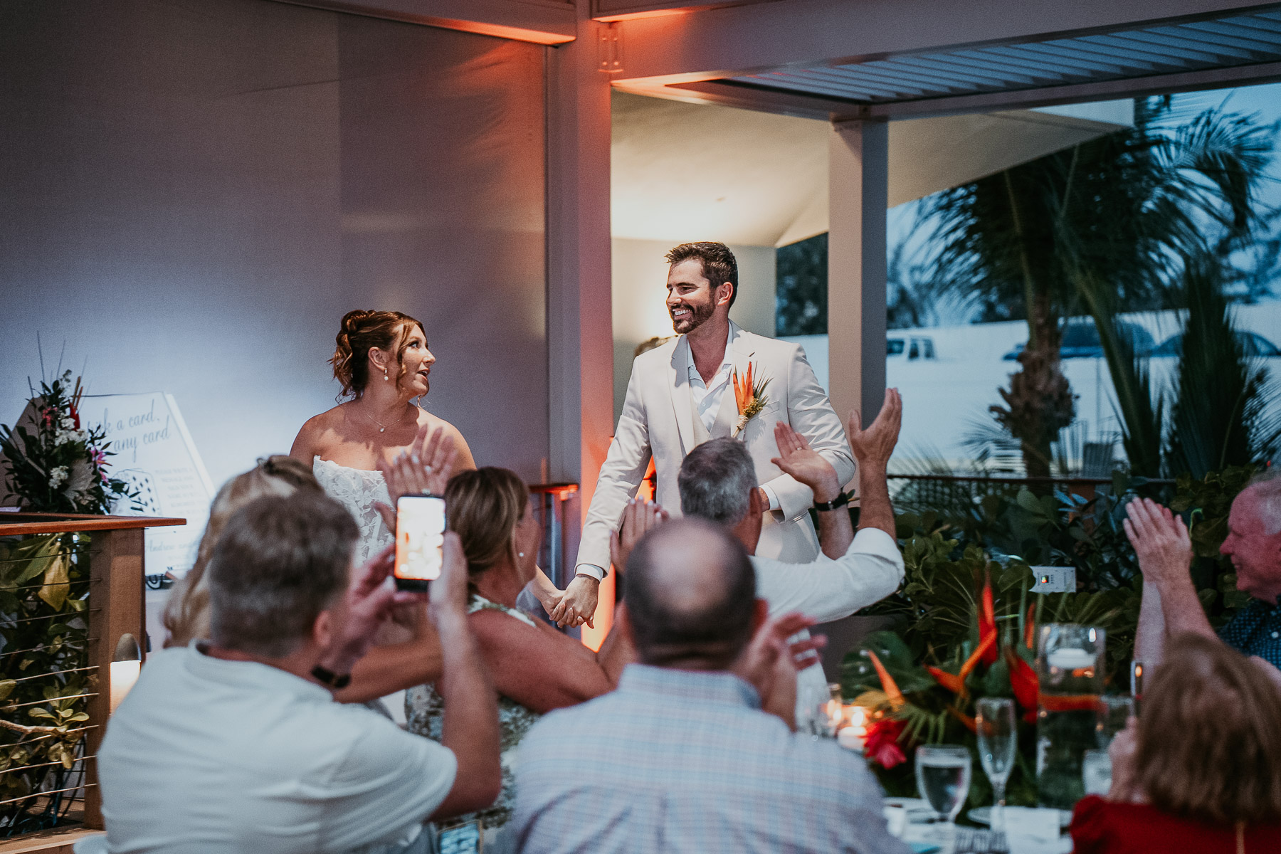 Candid shot of wedding reception